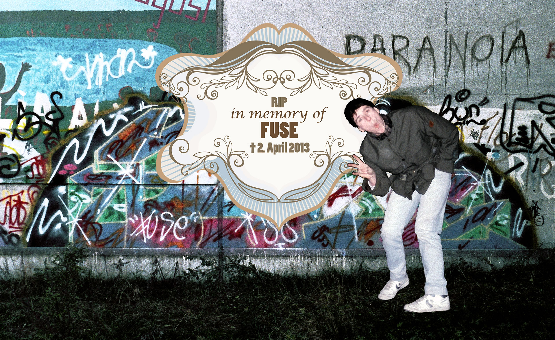 ★ In Memory of Fuse ★ In front of his piece in Albertslund - The Dark Roses - 2. April 2013